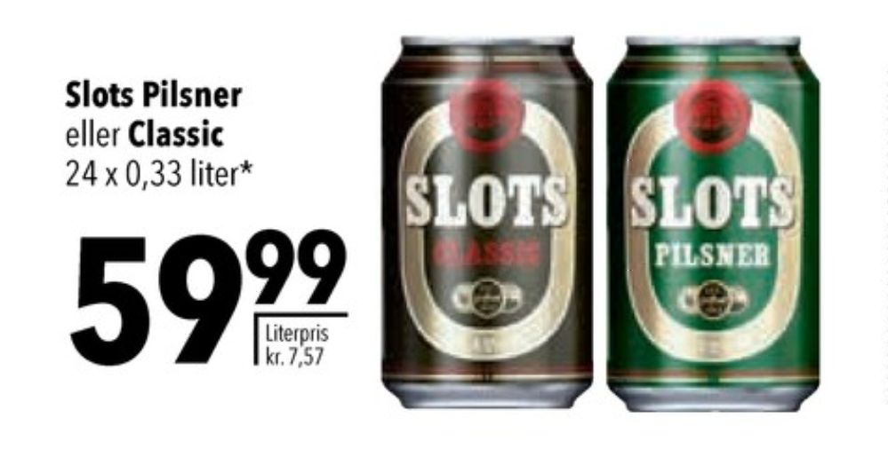 Slots Pilsner, Øl 24 pk.