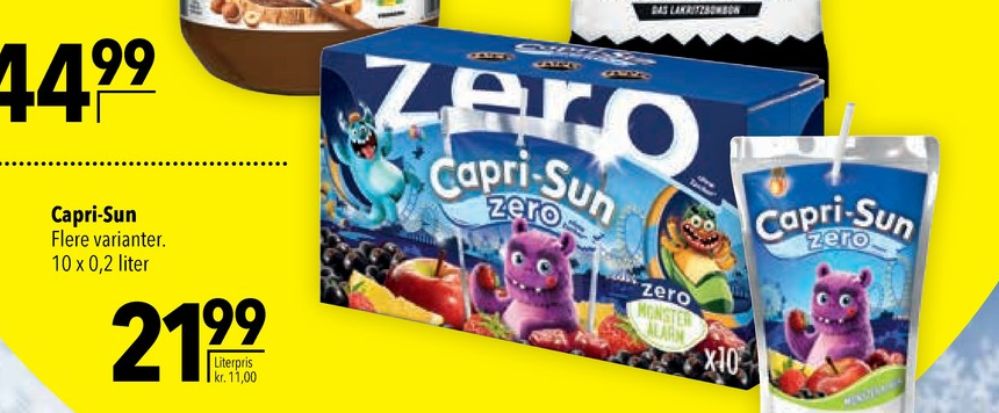 Capri-Sun, Frugtdrik Monster Alarm Zero