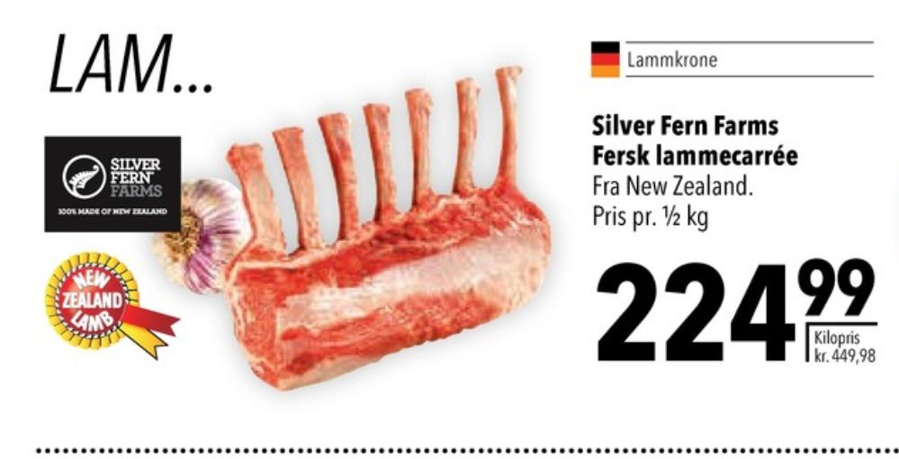 Silver Fern Farms, Lammecarrée