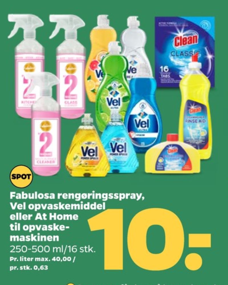 at home CLEAN, Maskinopvask-tabs