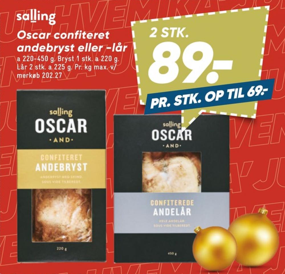 Salling Oscar, Confiteret Andelår