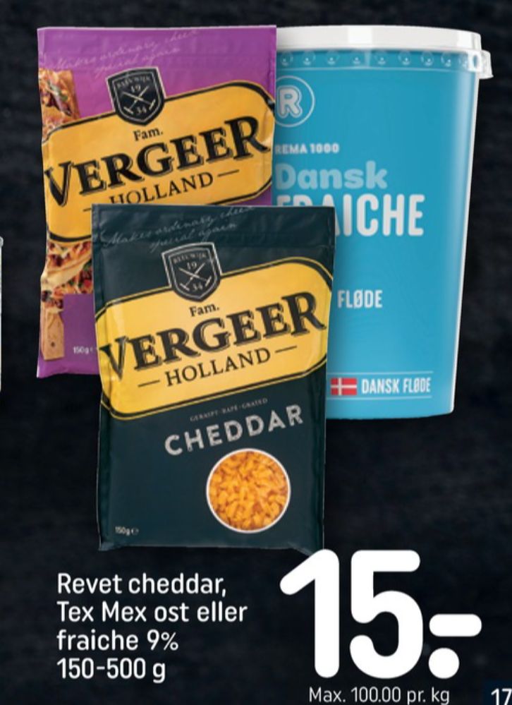 Vergeer, Revet ost Cheddar