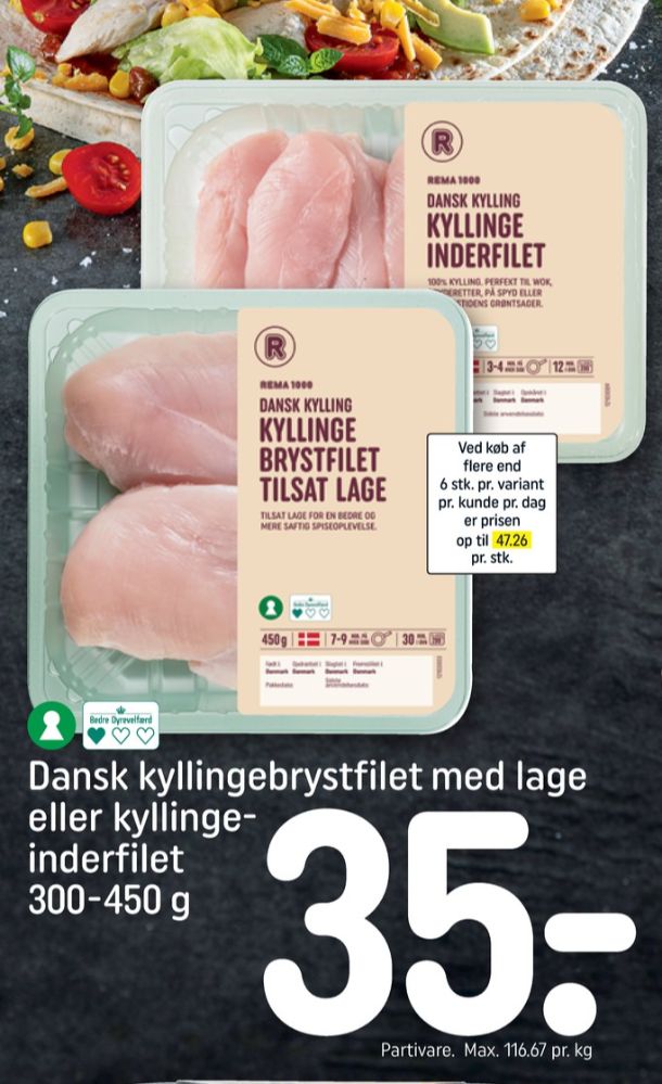 Rema 1000, Kyllingebrystfilet