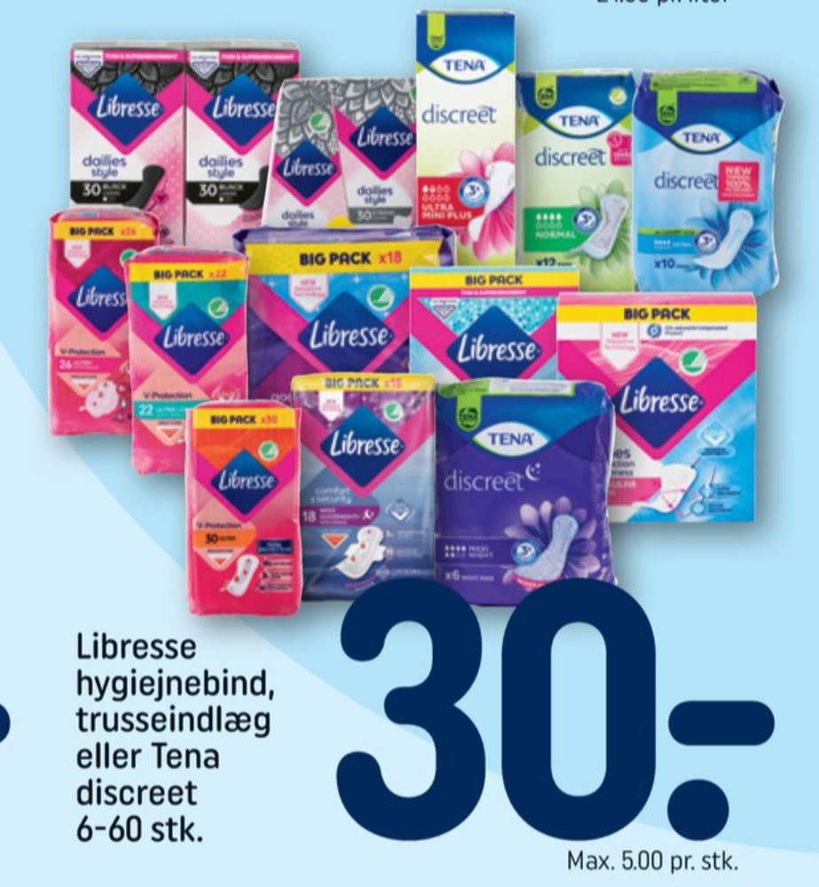 Libresse, Trusseindlæg