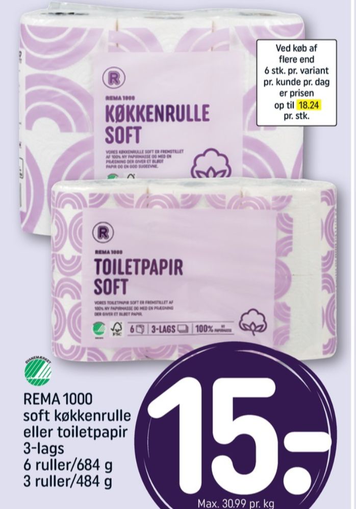 Rema 1000, Toiletpapir