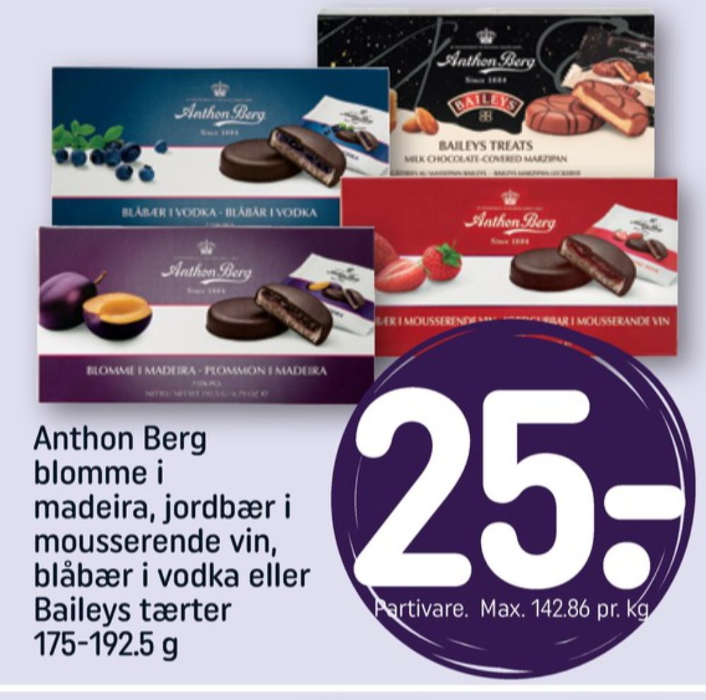 Anthon Berg, Marcipantærter Blåbær i Vodka