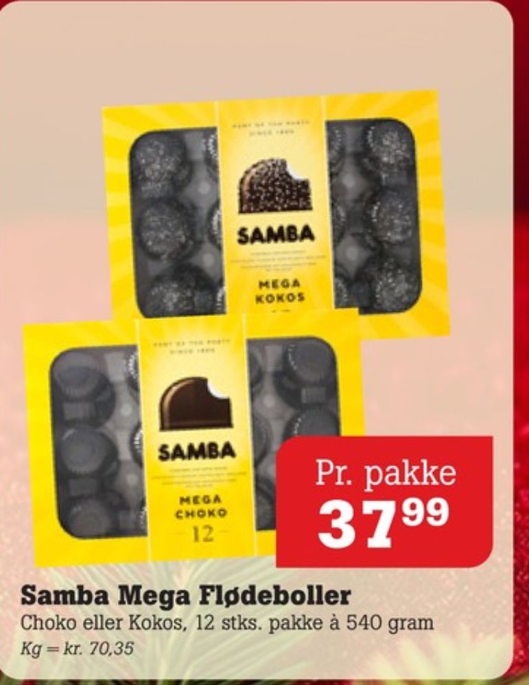 Samba, Flødeboller Mega Kokos