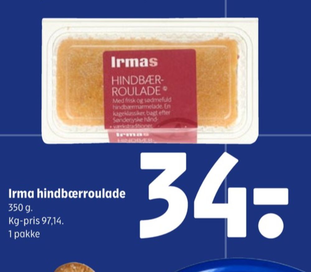 Irmas, Hindbærroulade