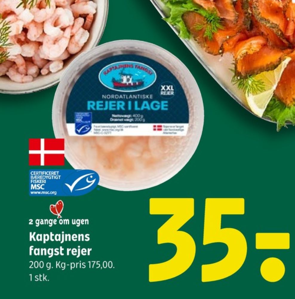 Kaptajnens Fangst, Rejer