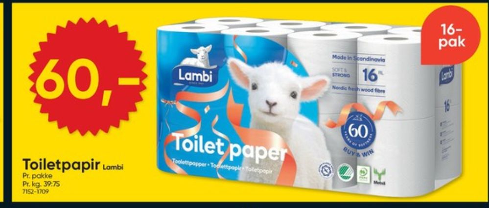Lambi, Toiletpapir