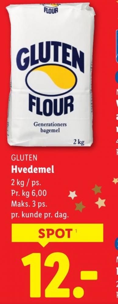Gluten Flour, Hvedemel