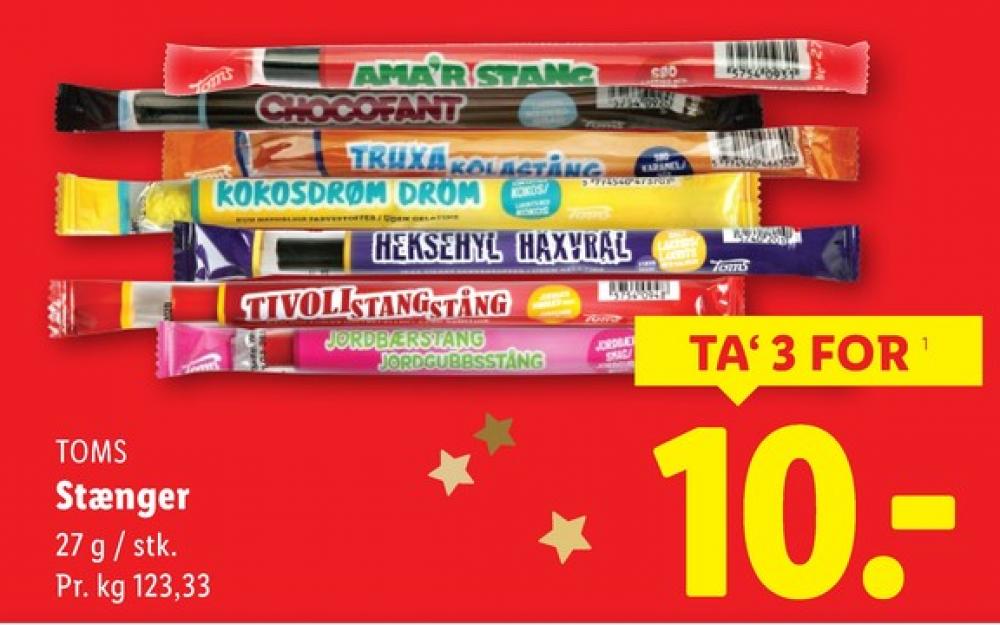 Toms Kokosdrøm, Slikstænger