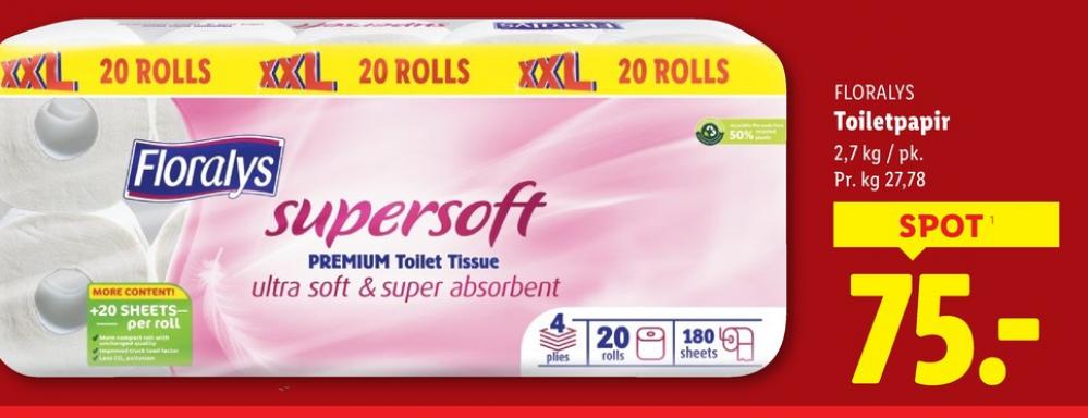 Floralys, Toiletpapir