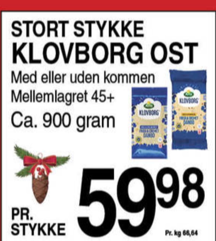 Klovborg, Skæreost Danbo Mellemlagret 45+