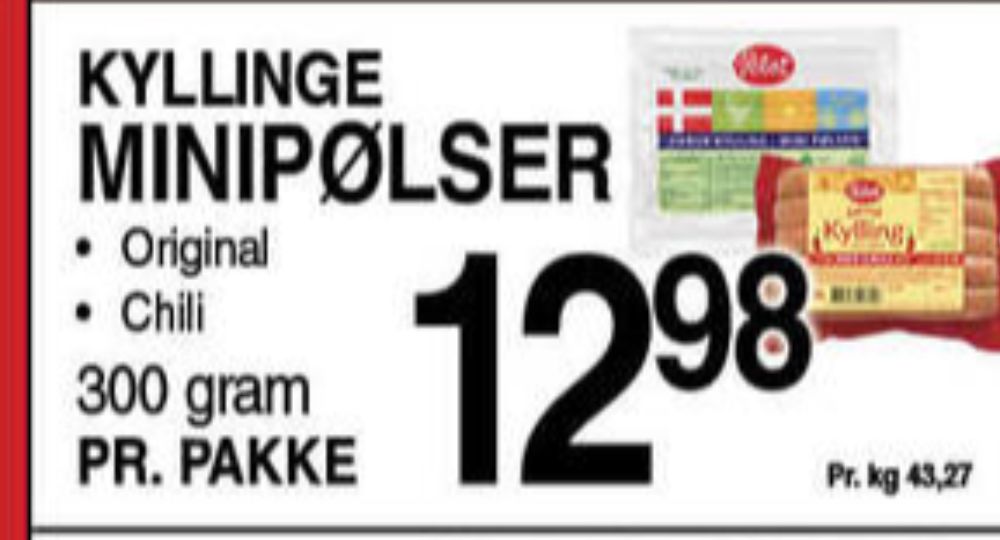 Robert, Kyllingepølser Mini Chili