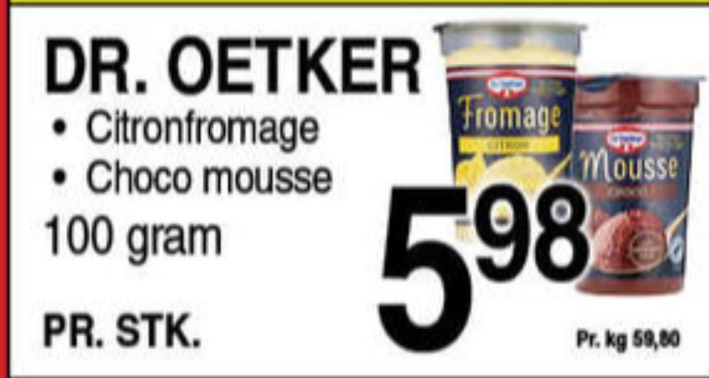 Dr Oetker, Chokolademousse