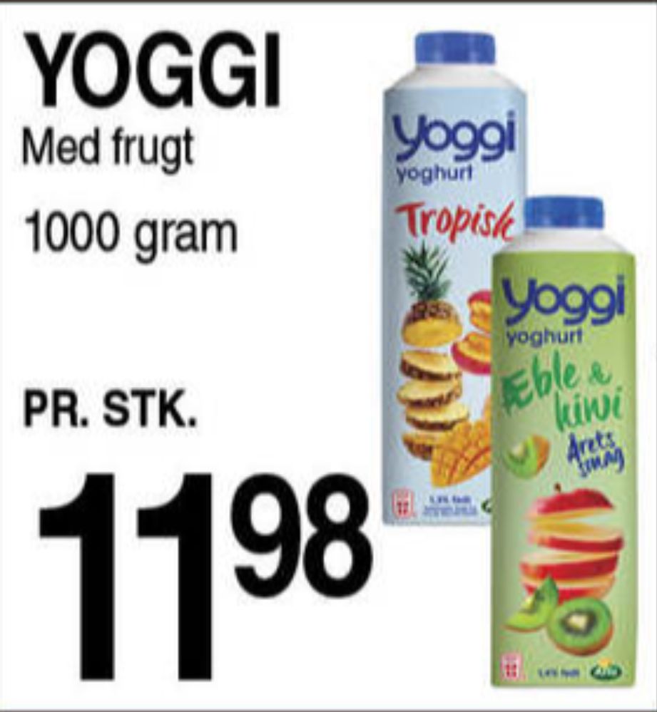 Yoggi, Æble & Kiwi Yoghurt