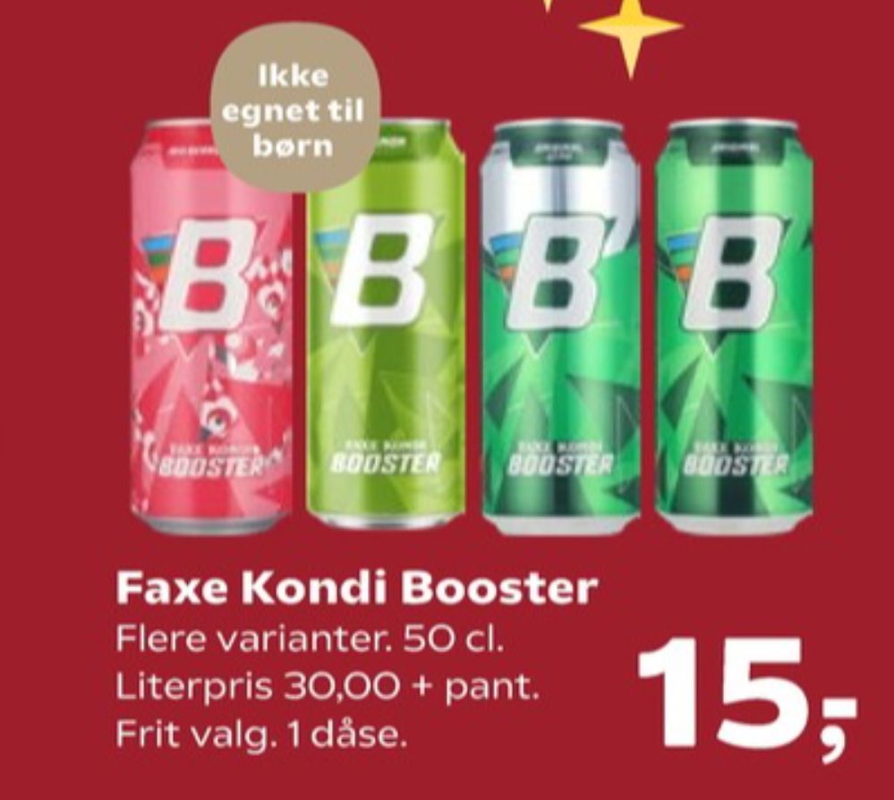 Faxe Kondi Booster Lemon, Energidrik