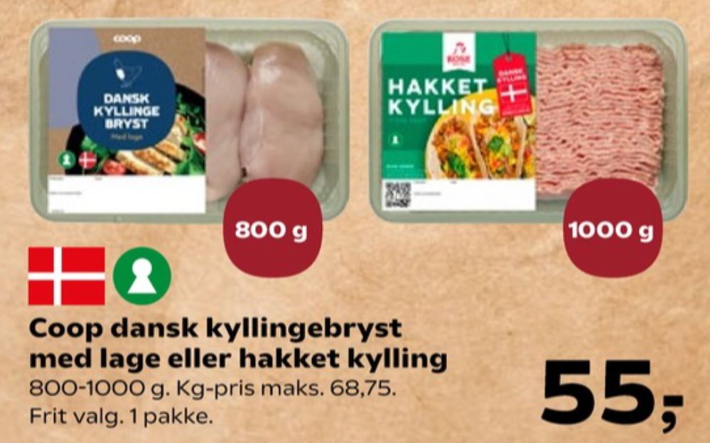 Rose, Hakket kylling 7-10%