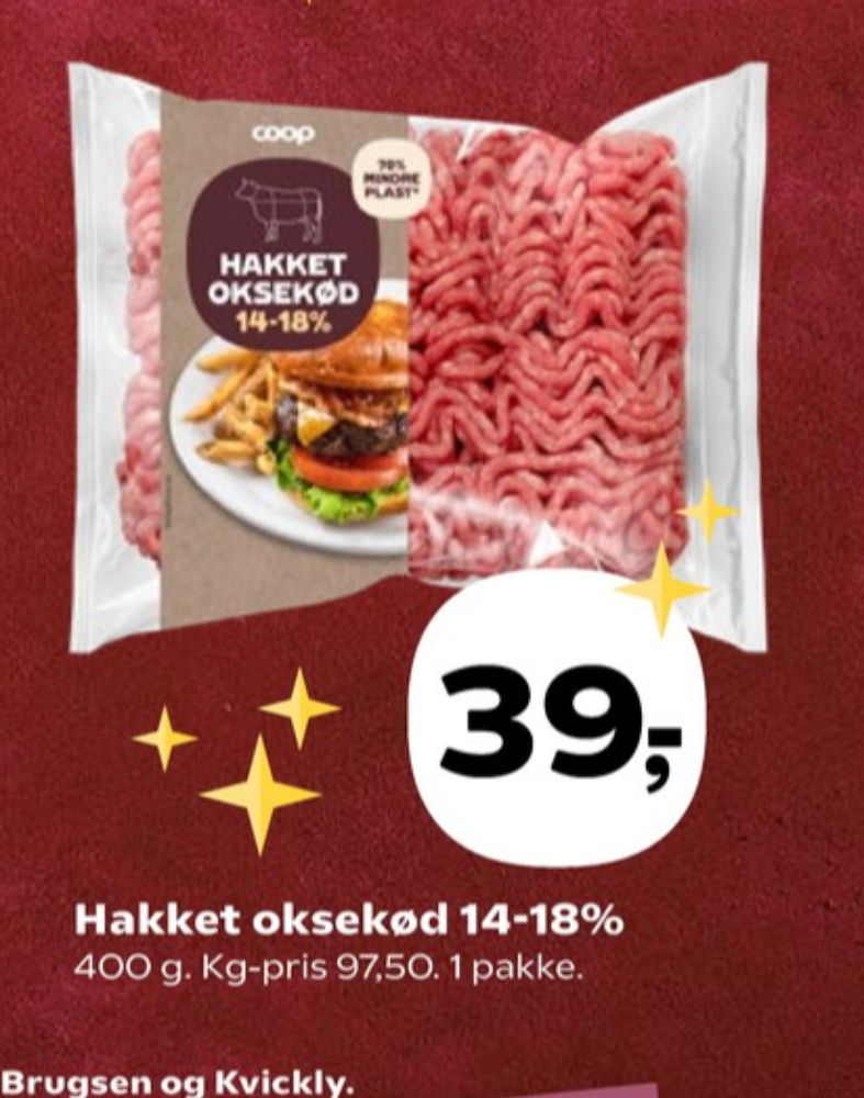 Coop, Hakket oksekød 14-18%