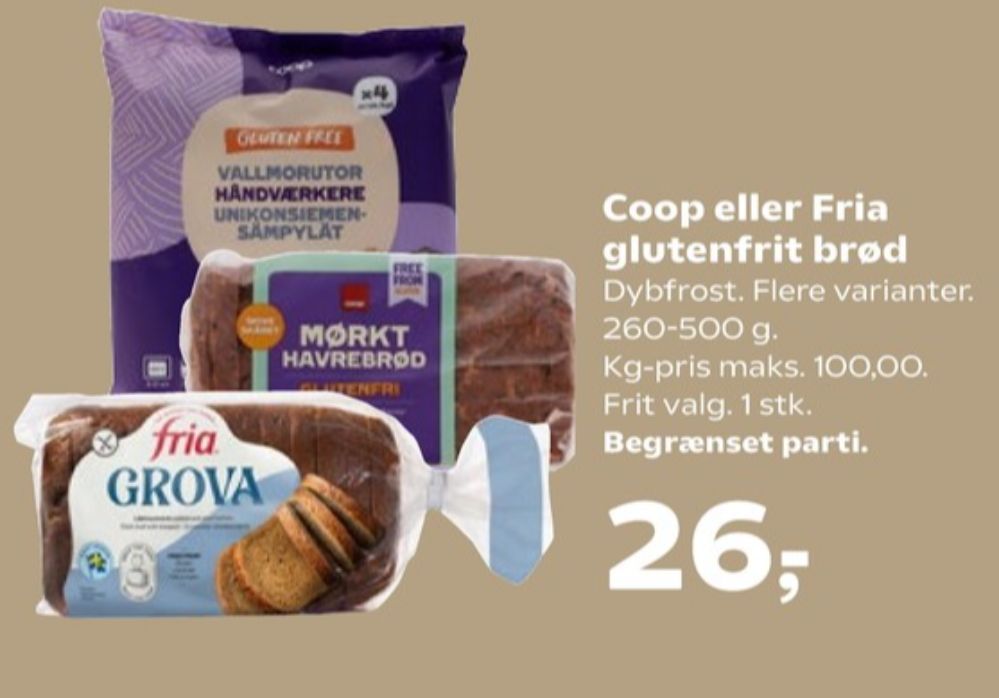 Fria Gluten Free, Grova Brød
