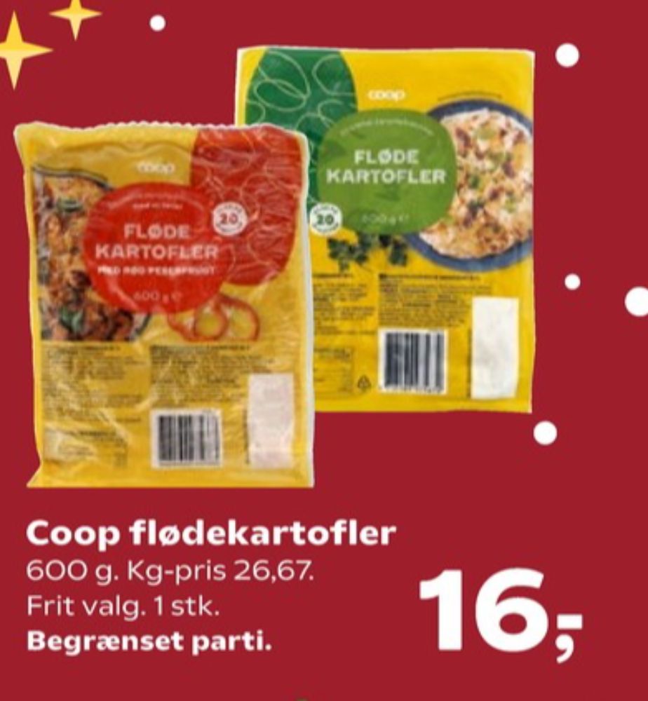 Coop, Flødekartofler med Rød Peber