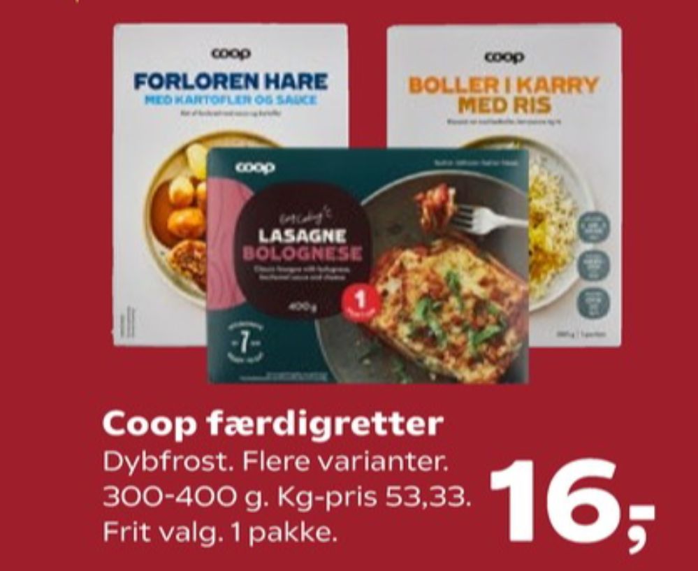 Coop, Lasagne Bolognese