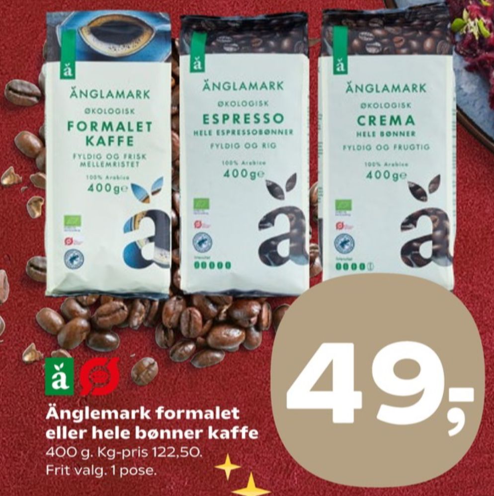 Änglamark Crema, Kaffebønner