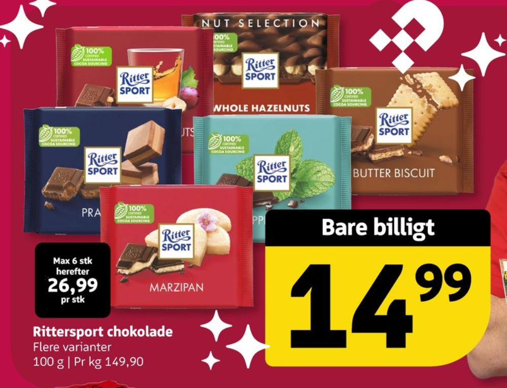 Ritter Sport, Chokoladeplade Praline