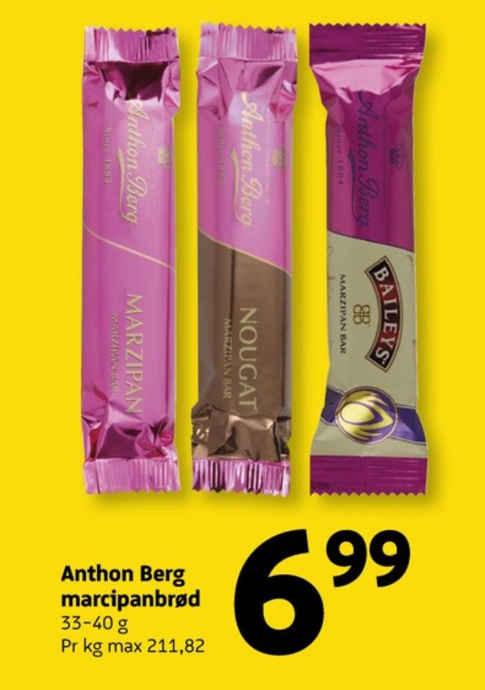 Anthon Berg, Marcipanbrød Bailey