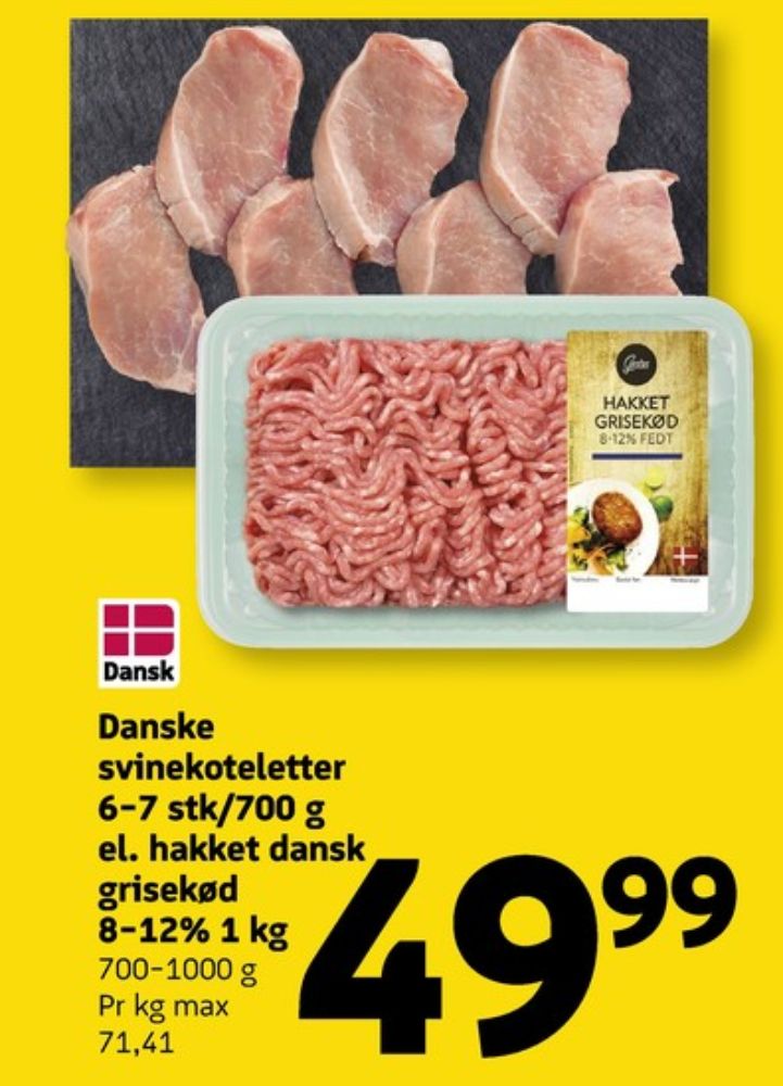 Gestus, Hakket grisekød 8-12%