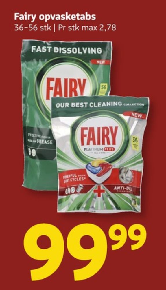 Fairy, Maskinopvask-tabs