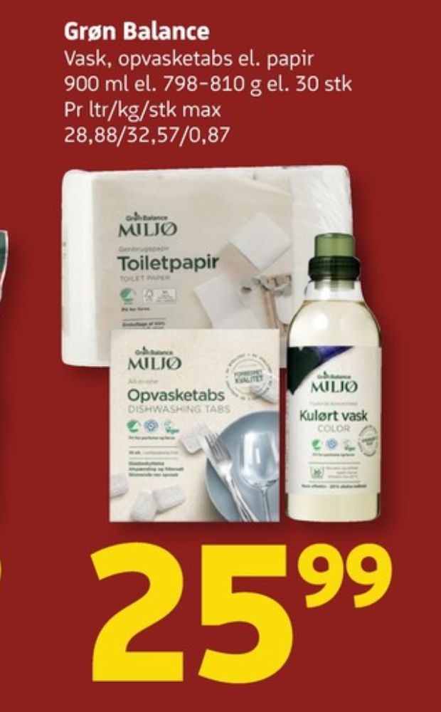 Grøn Balance, Maskinopvask-tabs