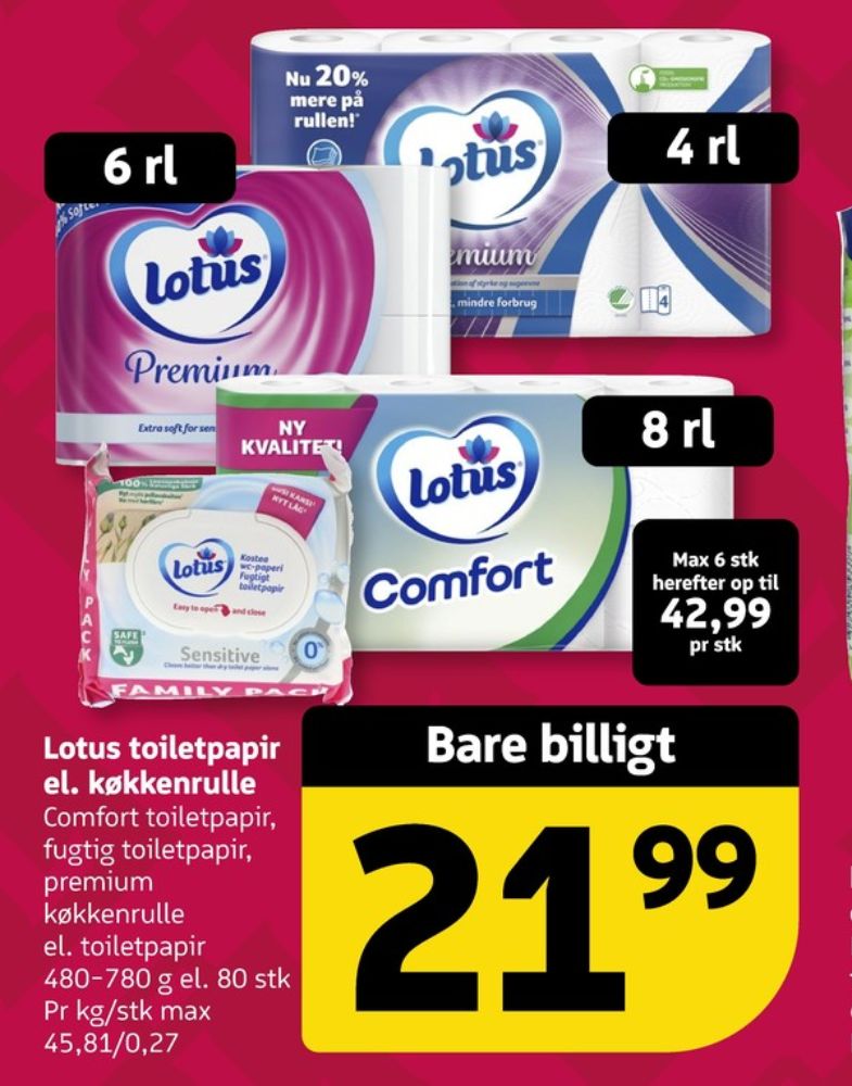 Lotus Sensitive, Toiletpapir