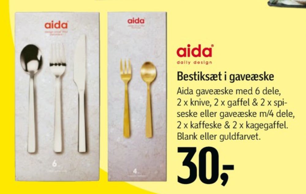 Aida, Bestik