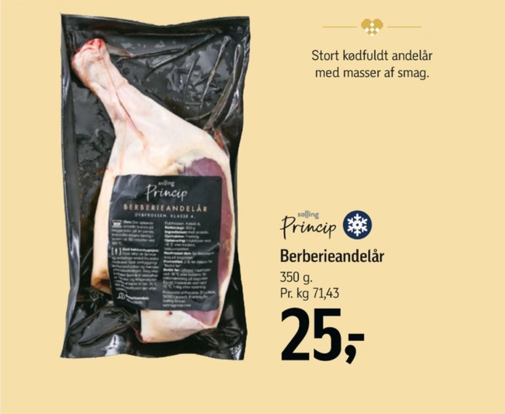 Salling Princip, Andelår