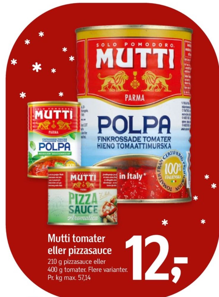 Mutti, Pizzasauce Aromatica