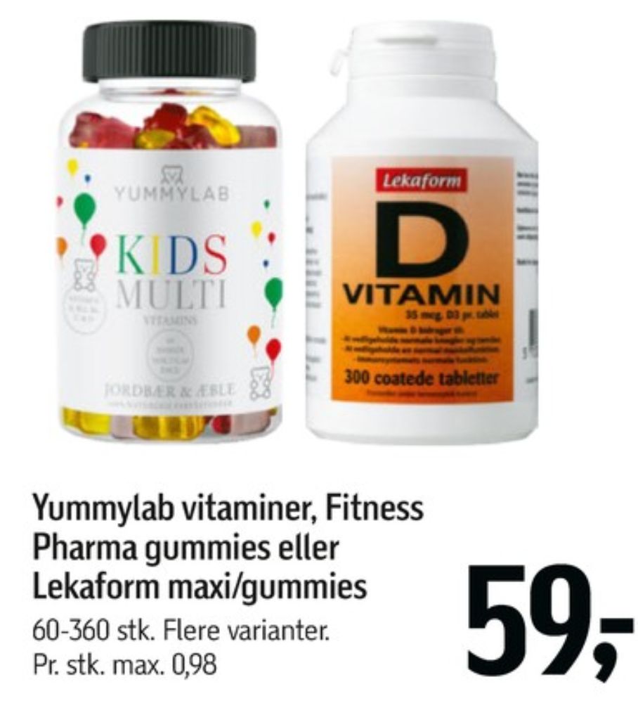 Lekaform, Vitaminer