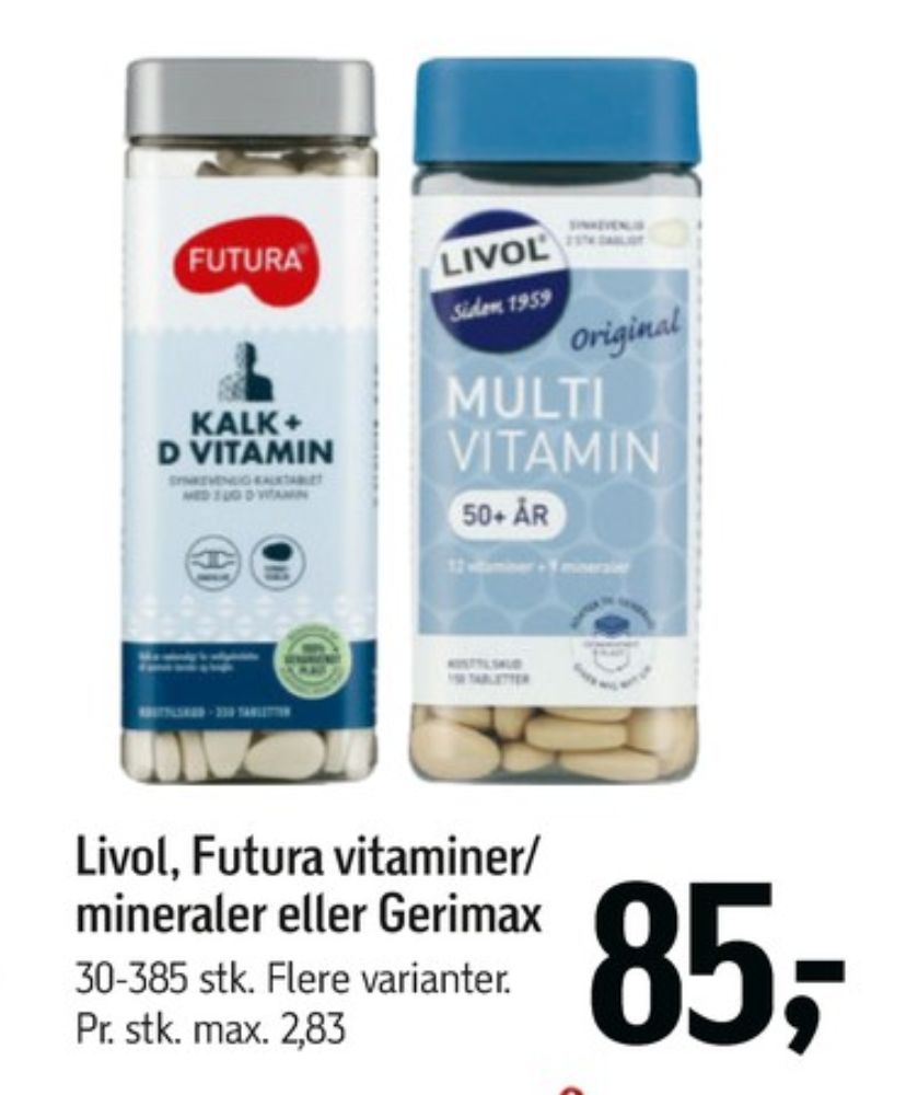 Livol Multi, Vitaminer