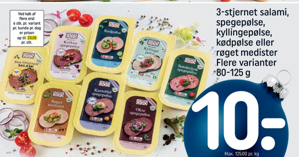 3-stjernet Gul bordpak, Kyllingepølse - Den Lette