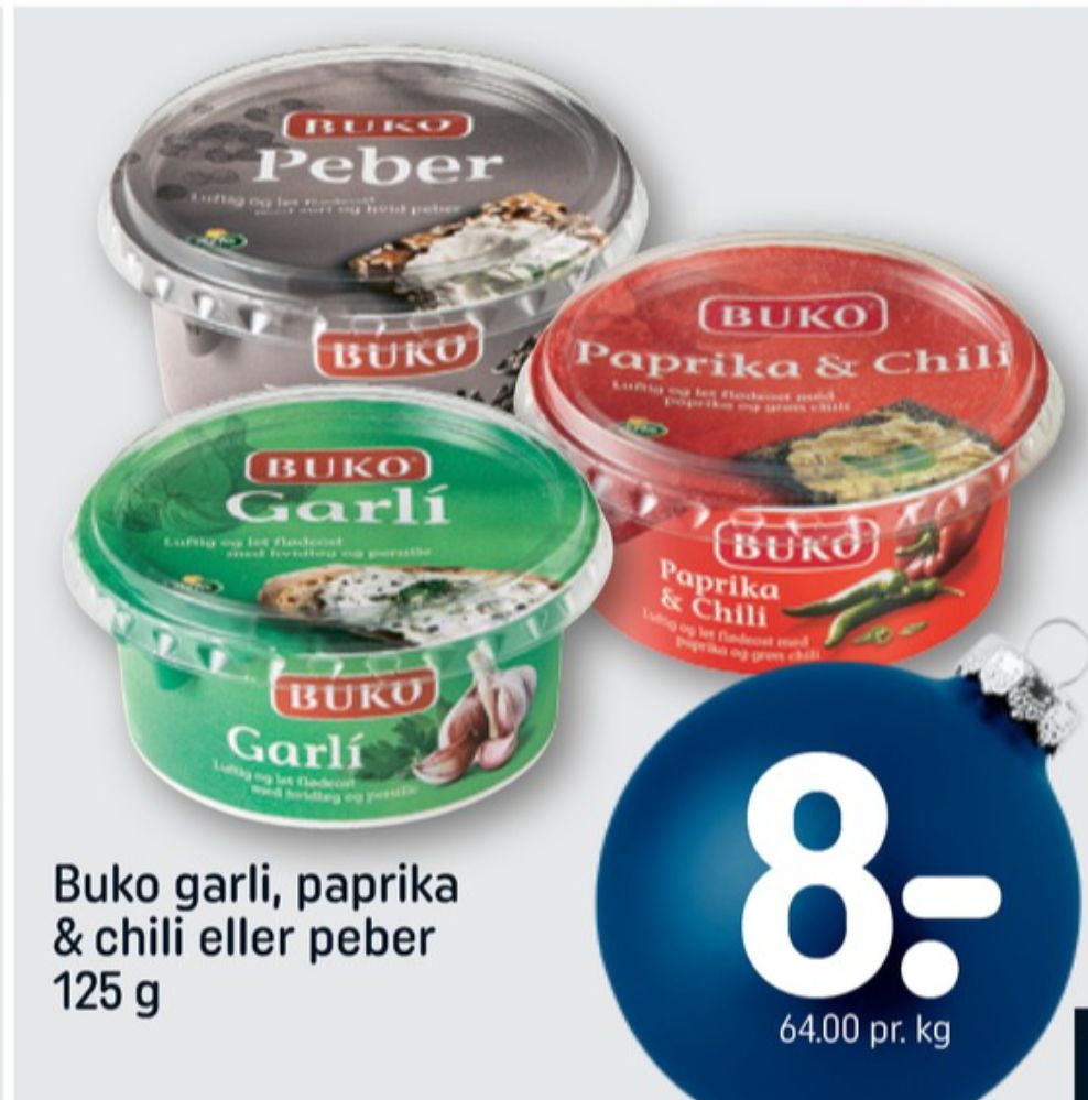 Buko, Flødeost Garli