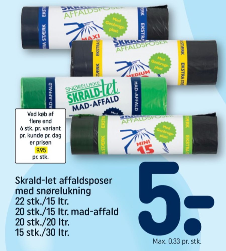 Skrald-let, Affaldsposer