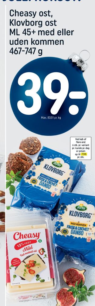 Klovborg, Skæreost Danbo Mellemlagret 45+
