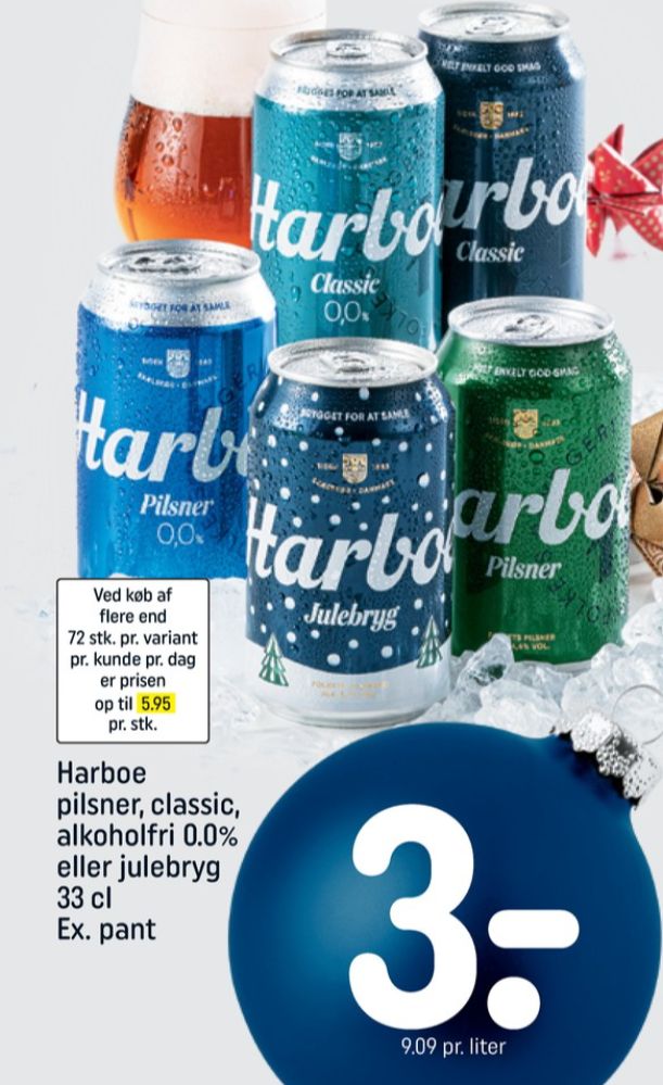Harboe Julebryg, Øl