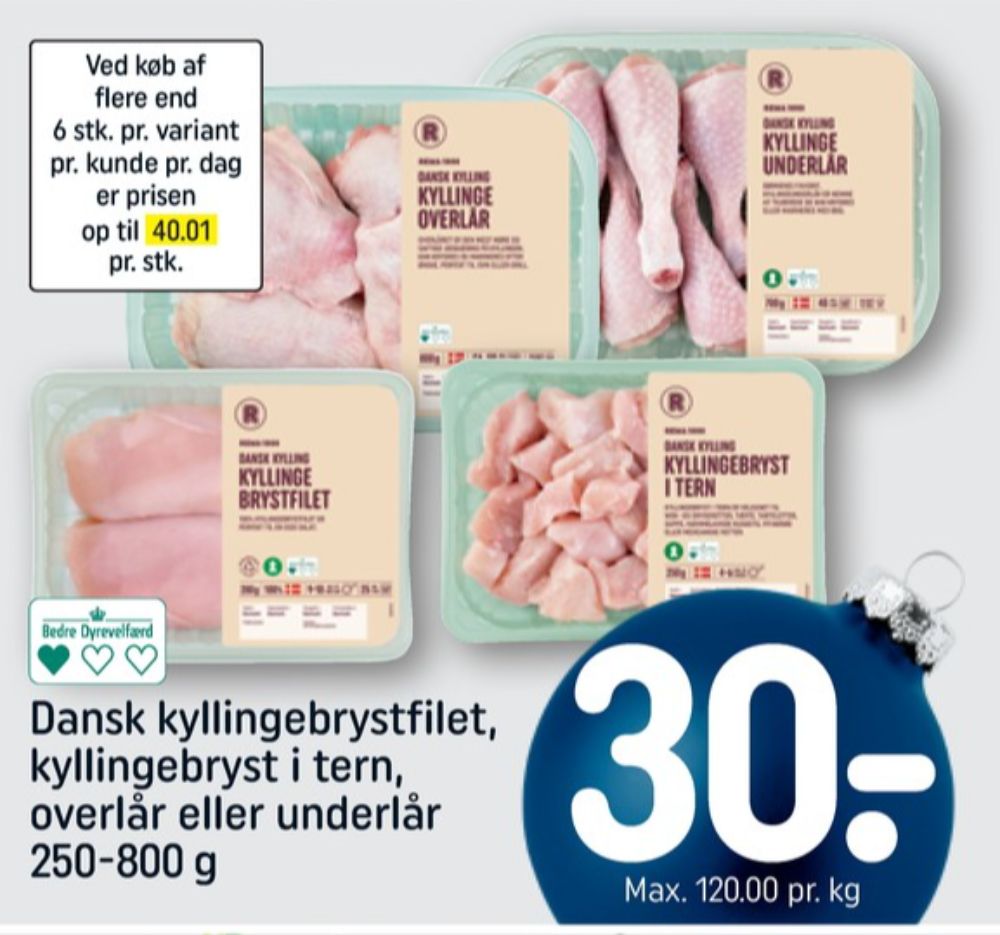 Rema 1000, Kyllingeunderlår