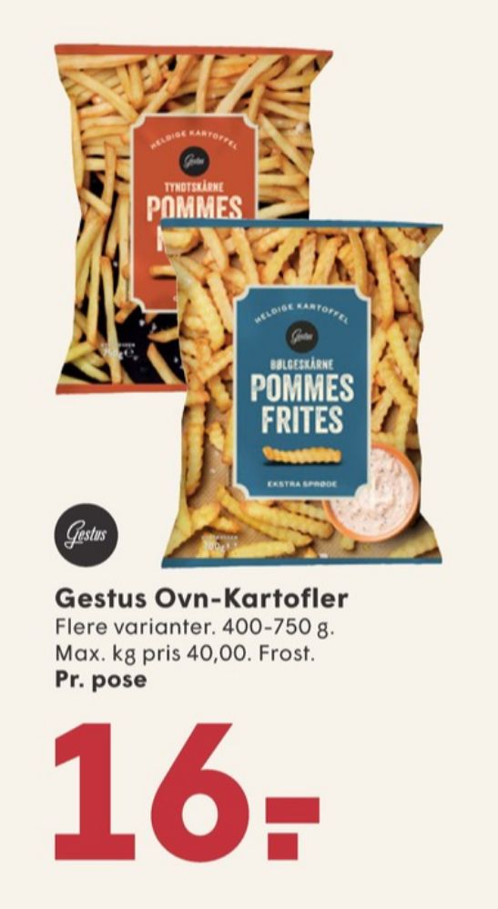 Gestus, Pommes Frites Tyndtskårne