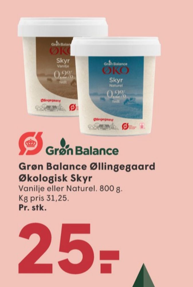 Grøn Balance Øllingegaard, Vanilje Skyr 0,2%