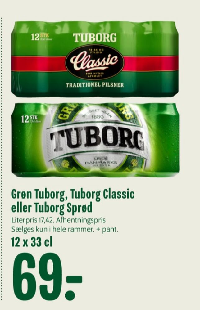 Tuborg Grøn, Øl 12 pk.