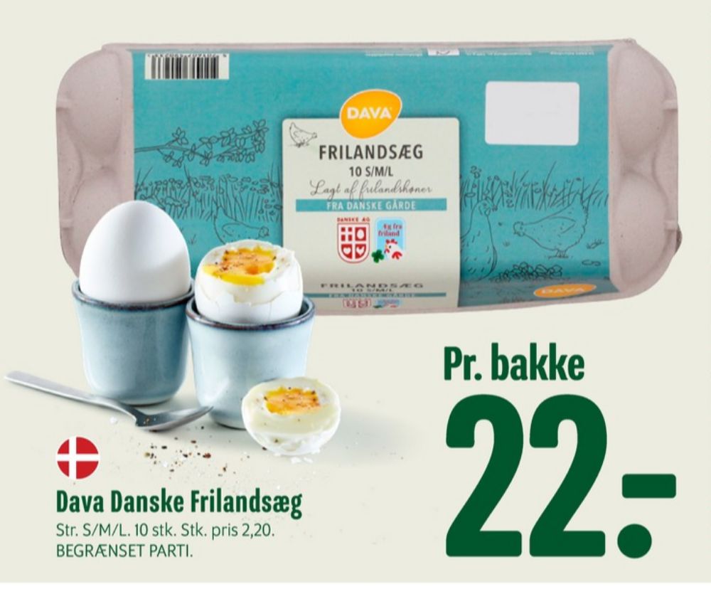 DAVA Foods, Frilandsæg S/M/L
