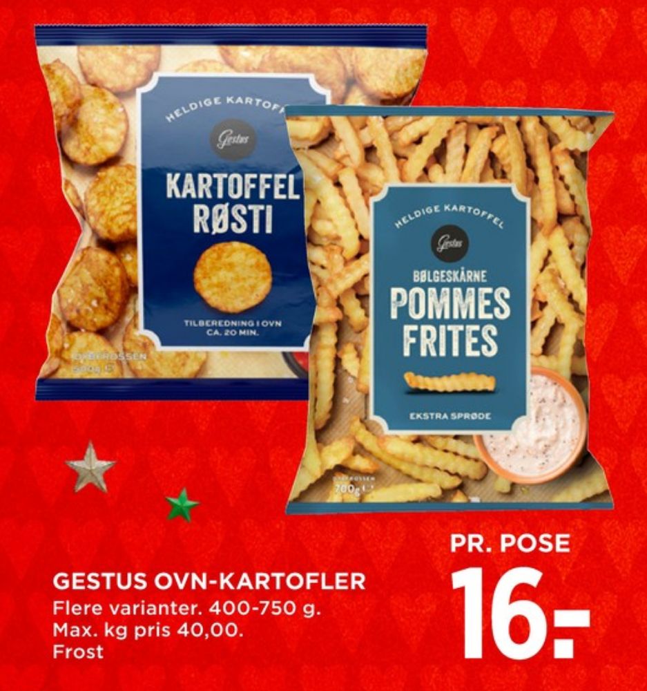 Gestus, Pommes Frites Bølgeskårne
